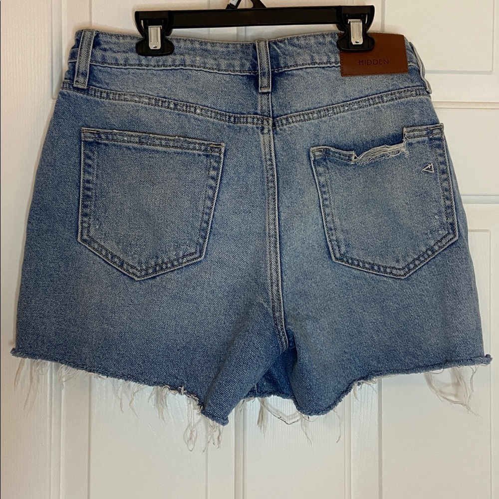 Hidden High Rise Denim Shorts Women’s M  Distressed Cutoff Summer Jean Short - Picture 2 of 6